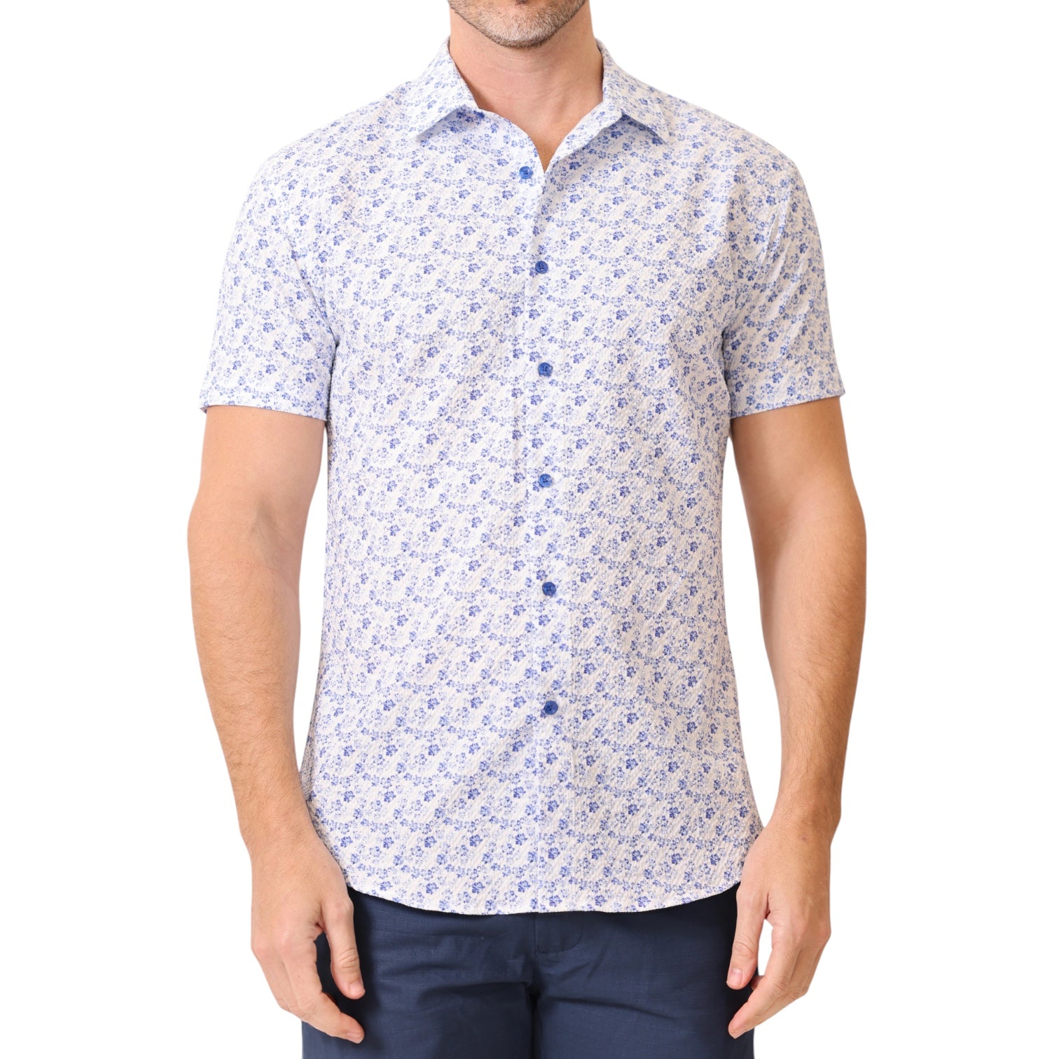 BE SPOKE: Floral Button Up SS 242104